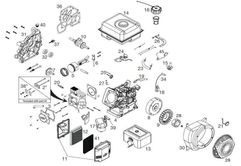 MITM LCT 1-0166 engine repair parts